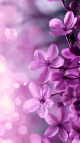 Delicate Purple Blooms Dancing in Soft Light.