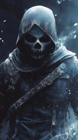 Frostlit Skull Rogue Stalking the Silent Winter Streets.