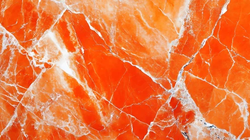 Orange marble surface shows bright veining and bold contrast.