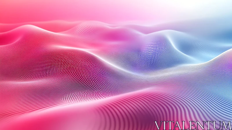 Neon gradient waves form a luminous abstract digital landscape.