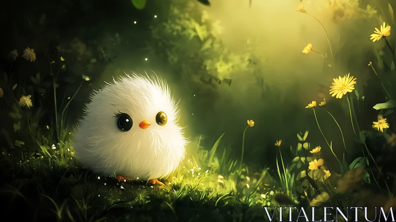 Fluffy Chick Discovers Spring Meadow Magic