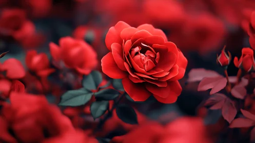 Crimson Bloom: Where Petals Perform Their Velvet Theatre