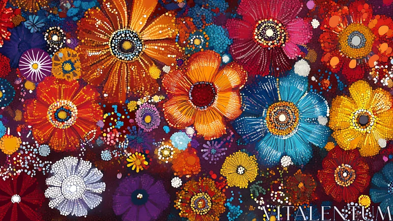 Radiant Mandala Garden Bursts in Jewel-Toned Florals.