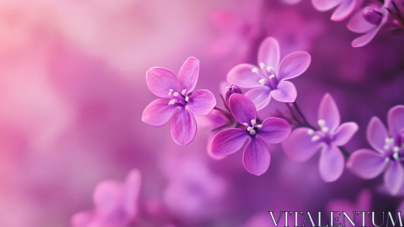 Magenta Cluster Blooms Against Soft Bokeh Gradient.