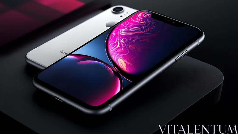 Modern Phones Glow With Vibrant Neon Artistry.