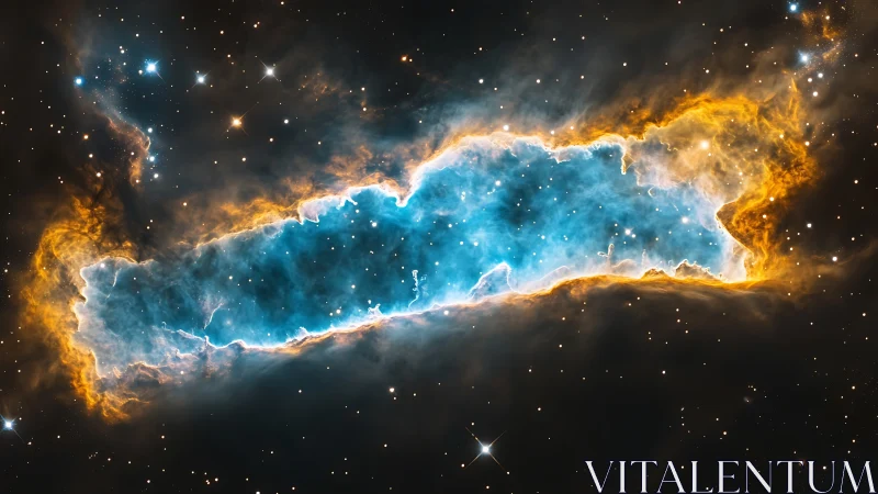 Space telescope captures elongated emission nebula structure
