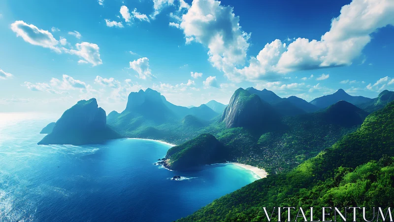 Tropical Paradise: Emerald Islands Meeting Azure Waters.