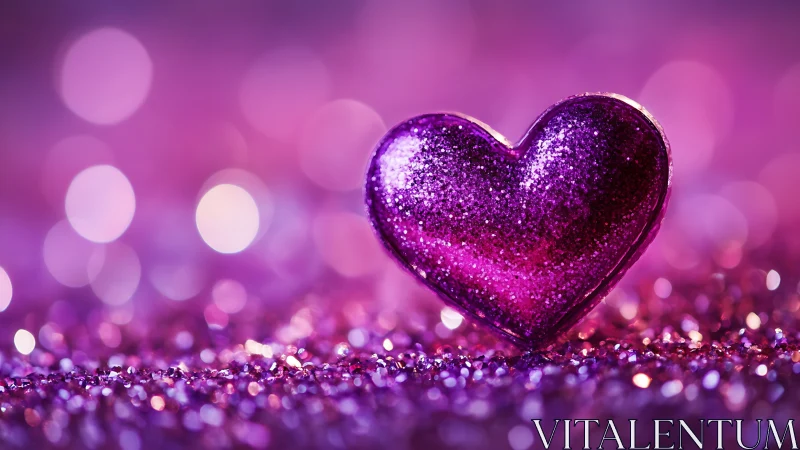 Specular magenta heart macro with defocused bokeh field.