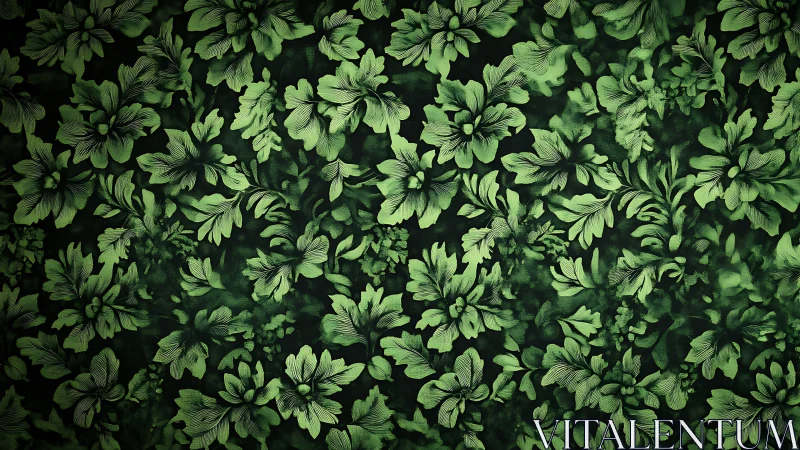 Lush green floral pattern invites a calm botanical daydream