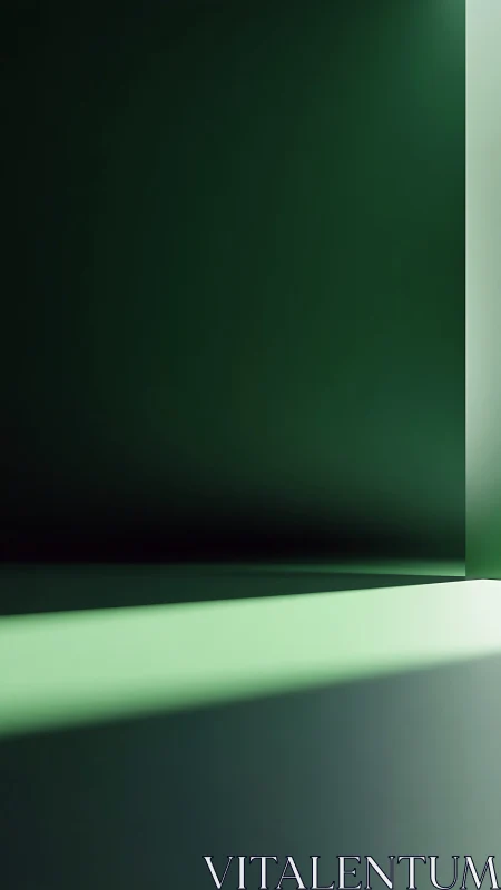 Soft green doorway where quiet light gently wanders in.