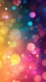 Prismatic bokeh orbs drifting through radiant nebula glow.