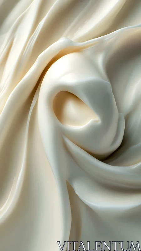 Close-up of smooth cream folds in soft abstract pattern.