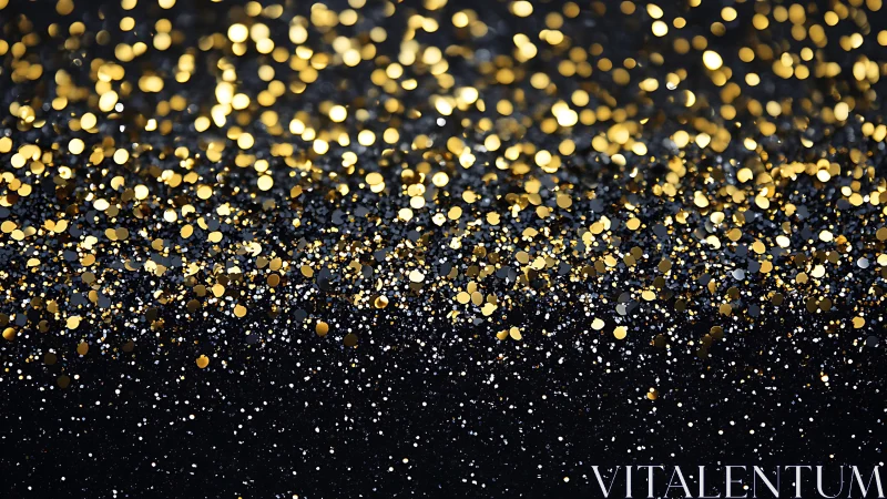 Midnight glitter tide of gold confetti in radiant drift.