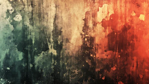 Grunge Abstract Texture with Teal and Orange Gradient Effect.
