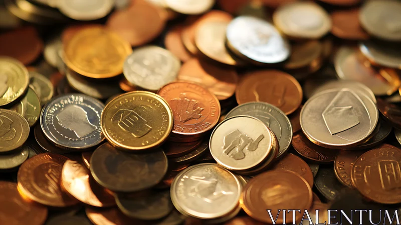 Shimmering mix of colorful coins invites closer curiosity