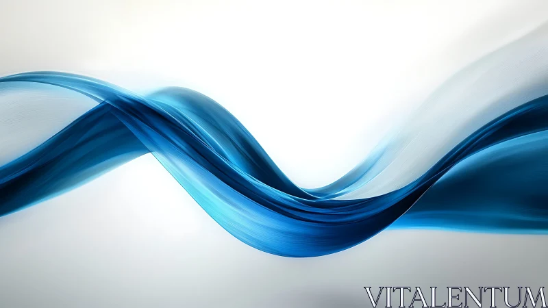 Gentle blue waves flowing softly across a bright sky.