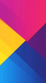 Geometric color planes intersect in layered diagonal composition