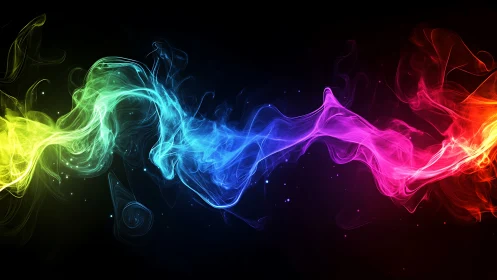 Spectral fluid dynamics of multichromatic luminous smoke field.