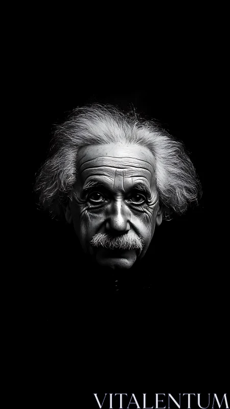 Monochrome elderly portrait with dramatic low key contrast.