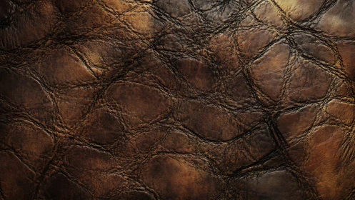 Richly weathered brown leather tells a story in texture