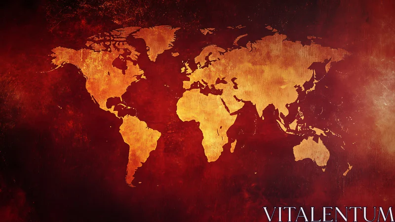 Global Cartographic Visualization with Chromatic Thermal Gradient Matrix.