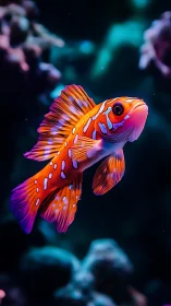 Digital rendering depicts a patterned tropical reef fish