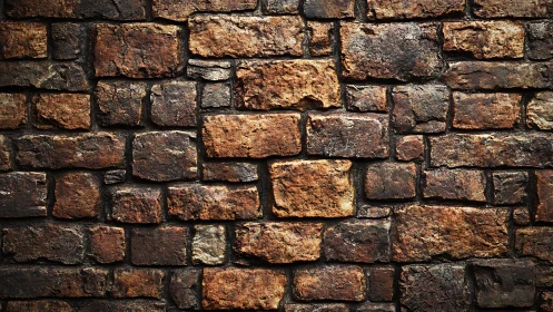 Rustic old stone brick wall texture with warm earthy tones.