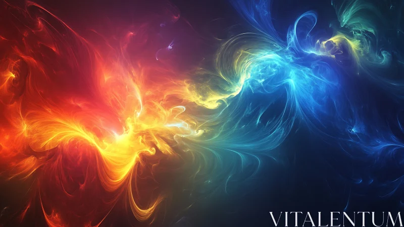 Bifurcated spectral energy plumes form opposing red-blue vortices