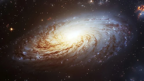 Edge-on barred spiral galaxy with luminous stellar core.