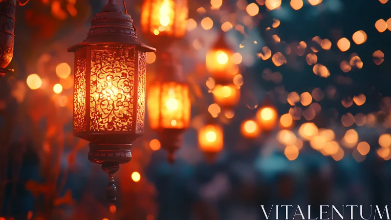 Lantern chorus in ember dusk, singing soft festival light.