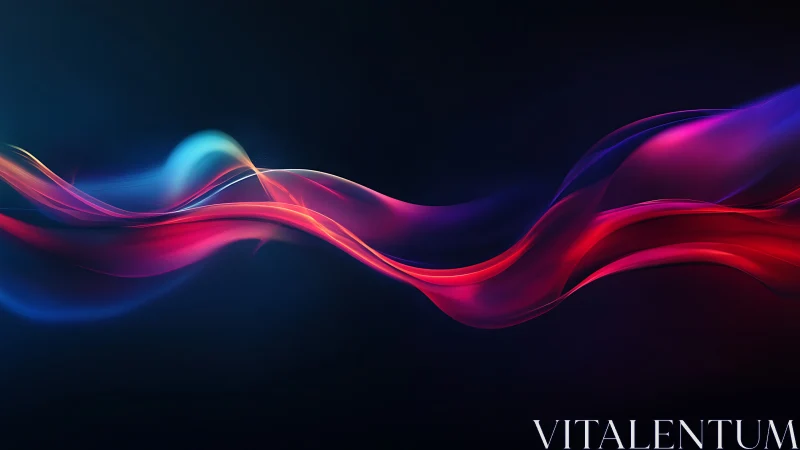 Chromatic light-wave ribbons form translucent flowing gradients