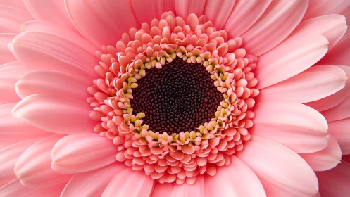 A Pink Gerbera Daisy Opens Its Heart to Wonder.