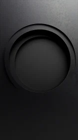 Concentric matte black ring structure defines minimal 3D depth