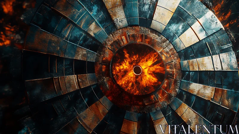 Forged Helix Reactor with a blazing molten core of fire.