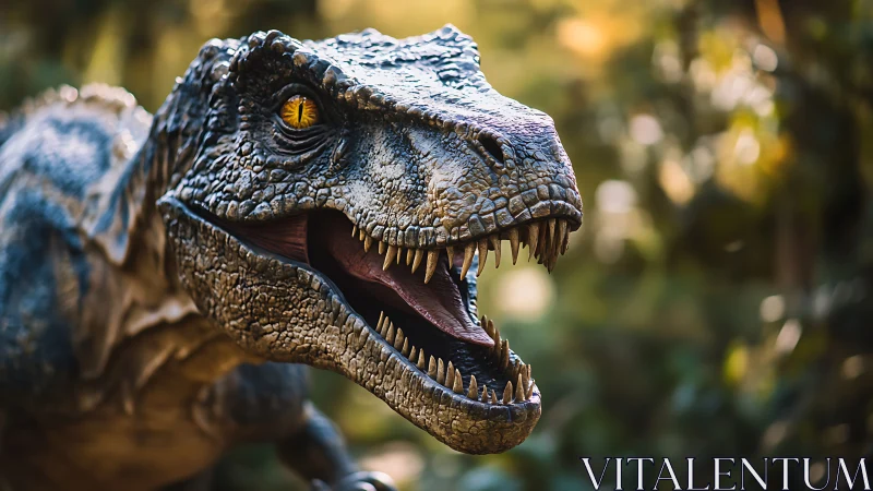 Roaring jungle dino moment frozen in sharp, thrilling detail.