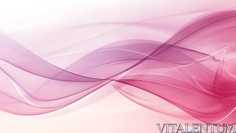 Pink translucent waveforms flow diagonally across frame