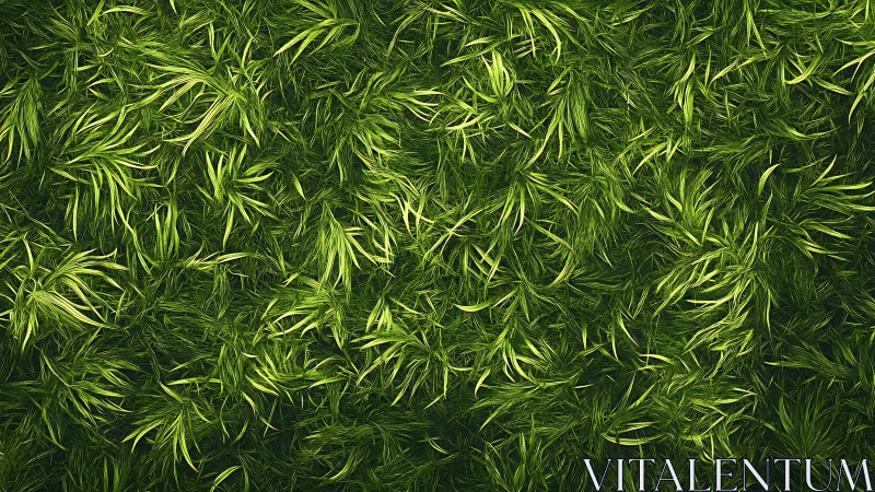 Vectorial canopy of stylized grass blades in dense topology.