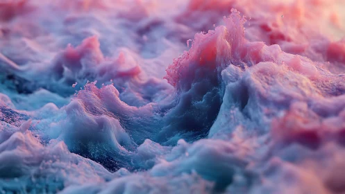 Macro simulation of neon-lit ocean waves with volumetric foam