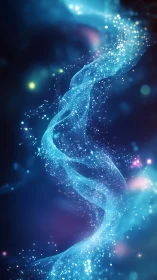 Celestial data river swirling through midnight nebulae.