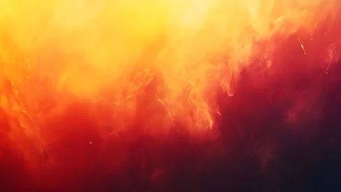 Vivid Abstract Fire and Smoke Background in Warm Gradient Colors.