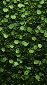 Dense overlapping green foliage pattern in top view.