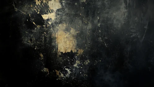 Textured dark grunge wall with distressed central patina field.