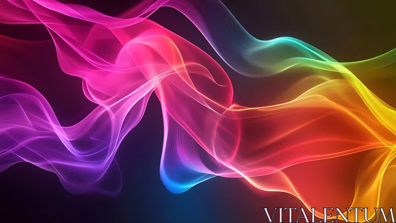 Neon silk currents drifting across a cosmic darkroom.