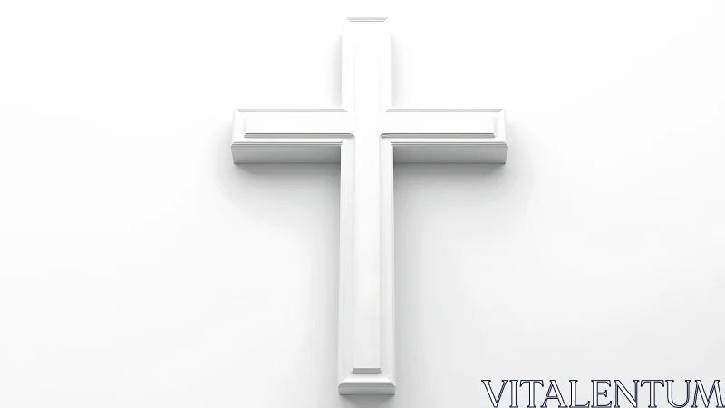 Bright white cross offering quiet comfort and hope.