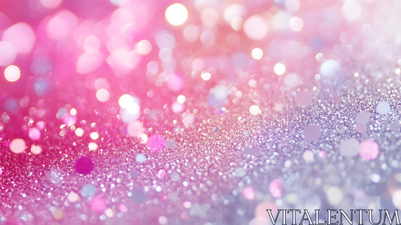 Pink and Purple Glitter Bokeh Abstract Background in Soft Focus.