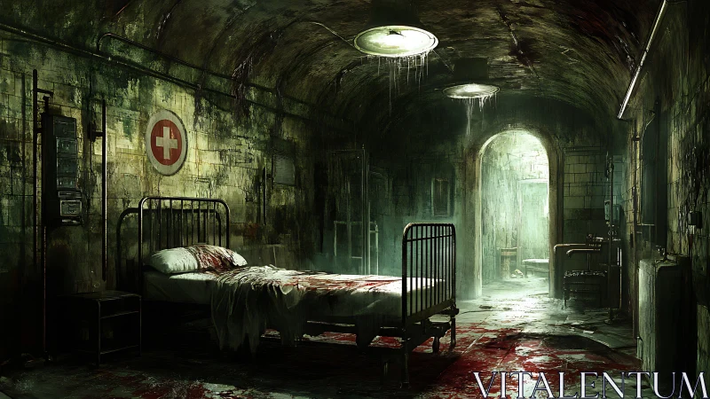 Eerie abandoned hospital ward glows with unsettling mystery