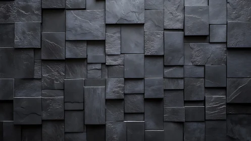 Dark slate wall shows staggered rectangular tile arrangement