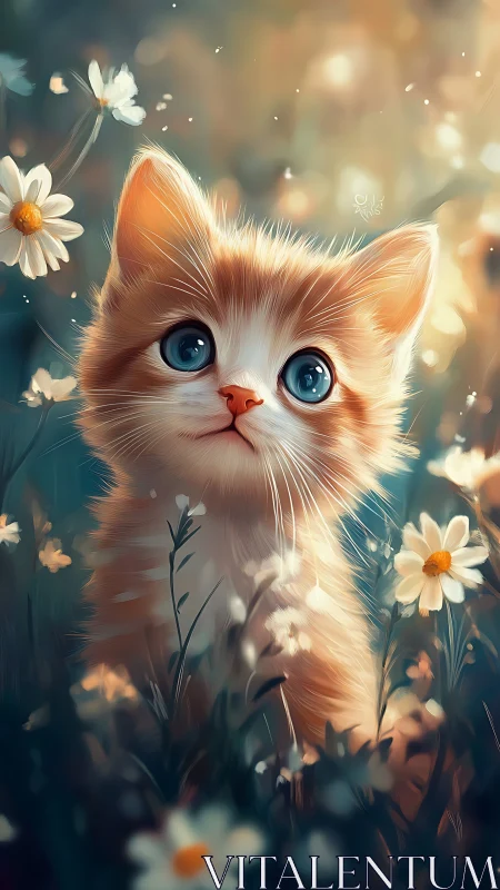 Ginger Whisker Dreams Among Daisy Fields.