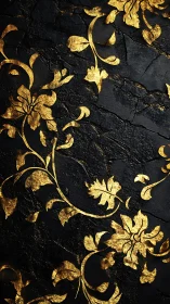 Gilded floral scrollwork blazing over dark stone night.