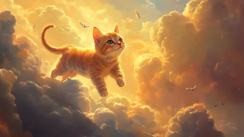 Ginger Guardian Ascends Through Golden Cloud Kingdoms